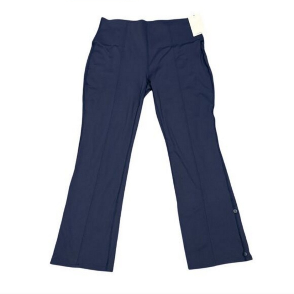 Halara Womens Pants Size XL High Waisted Tummy Control 7/8 Adjustable Hem Blue - Picture 9 of 9